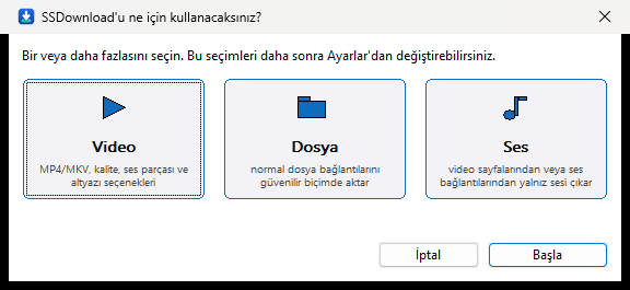 Kullanım amacı sihirbazı